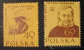 POLONIA 1956 - 50º ANIVERSARIO DE LA MUERTE DEL ABAD DZIERZON - YVERT 869-870 - Unused Stamps