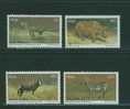 5S0123 Guepard Rhinoceros Damaliscus Dorcas Dorcas Zebre 405 à 408 Afrique Du Sud 1976 Neuf ** - Altri & Non Classificati