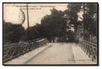 94  VILLIERS Sur MARNE, Route De Combault, Pont Du Chemin De Fer, Animée, Phototypie M.Mathiot, Voyagé1910, Timbre Arrac - Villiers Sur Marne