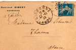 FRANCE LETTRE N° 140 OBLITERATION NARBONNE 22/11/1923 - Covers & Documents