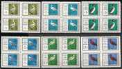 BULGARIA / BULGARIE - 1968 - Parc National De La Srebarna - Oiseaux Divers - 6v - Bl.de 4** - Unused Stamps