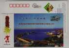 Harbour Railroad,port Crane,bay,China 2006 Qinhuangdao Construction Bank Advertising Pre-stamped Card - Autres (Mer)