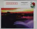 Danjiangkou Dam,hydropower Station,key Irrigation Works,CN 01 Water Conservancy Landscape Advertising Pre-stamped Card - Eau