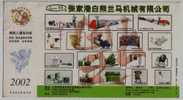 PVC Pipe Production Line,Mixer Machine,Drier Machine,China 2002 Lanma Machinery Company Advertising Pre-stamped Card - Chemistry