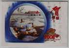Winter View Of Seashore,wild Duck,migratory Bird,China 2008 Qinhuangdao Landscape Advertising Pre-stamped Letter Card - Eenden