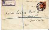 NZ107/ Lyttelton-Einschreiben 1909. Lappenkopf (Vogel) Three Pence - Lettres & Documents