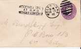 Vic124/ Ortsbrief Melbourne 1892 Mit Zusatzstempel Der GPO - Storia Postale