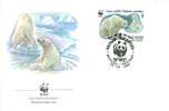 W0860 Ours Polaire Thalarctos Maritimus URSS 1987 FDC WWF - Bears