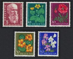 SUIZA 1959 - PRO JUVENTUD Y FLORES - YVERT - 634-638 - MICHEL 687-691 - Unused Stamps
