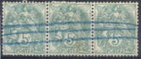 Lot N°6452   Bande De Trois N°111, Type ?, Oblit A Voir - 1900-29 Blanc