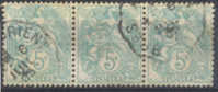 Lot N°6453   Bande De Trois N°111, Type ?, Oblit A Voir - 1900-29 Blanc