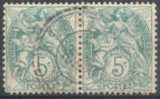 Lot N°6456   Paire Du N°111, Type ?, Cachet Perlé - 1900-29 Blanc