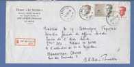 Aangetekende Brief Met Sterstempel (Relais) * LANEFFE * Met Strookje THY-LE-CHATEAU - 1981-1990 Velghe