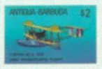 ANTIGUA & BARBUDA 1987 Transport NC-4 Flying Boat/plane $2, Imperf.  [non Dentelé,Geschnitten,no Dentado,non Dentellato - Fesselballons