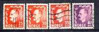 NORVEGE  1950 -    YT  325 -326 - 327 - 363 - Obliterés - Used Stamps