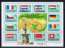 H Ungarn 1977 Mi 3248-58 Bl. 128A** Donaukommission - Unused Stamps
