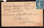 FRANCE LETTRE N° 140 OBLITERATION EVIAN 31/07/1924 - Covers & Documents