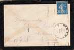 FRANCE LETTRE N° 140 OBLITERATION PARIS 27/08/1923 - Storia Postale