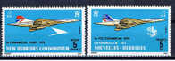 NH+ Neue Hebriden 1976 Mi 421-22** Concorde - Unused Stamps