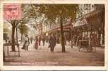 Southport :shopping Parade , Lord Street Carte Couleur Animée Des Années 1920" 2 Ptes Cornes En Coin - Southport