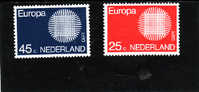 Pays-Bas 1970 -  Yv.no.914/5 Neufs** - 1970