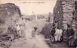 CPA Belle Carte Afrique SAIDA Une Rue Du Village Nègre - Tres Animée - Tampon Oran 1912 - Saïda