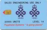 20000u LEVEL 14 SALES ENG. USE QUEENS AWARD - A Identificar