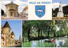 POISSY - 4 Vues :  L´Octroi, Statue De St Louis, Ancienne Abbaye, Parc Meissonnier- Blason  - N° 12 78 6310 - Poissy