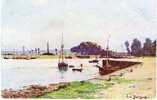 Eugène Bourgeois Tableau  Peinture  "Ouistreham" Normandie CPA  Non Circulé TBE - Riva Bella