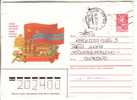 GOOD USSR Postal Cover 1987 - Vivat Great October / Flags - Enveloppes