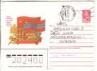 GOOD USSR Postal Cover 1987 - Vivat Great October / Flags - Sobres