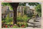 CPSM. MOUGINS. PITTORESQUE VILLAGE DE LA COTE AZUR SUR LES HAUTEURS DE CANNES. PLACE DU COMMANDANT LAMY. 1989. - Mougins