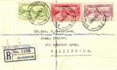 NZ164 / Dunedin-Expo 1925 Satz-E/schr.mit Expo-R-Zettel - Storia Postale