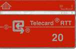 Telecard Belgacom RTT 20 Init Nr 012A37543 - Ohne Chip