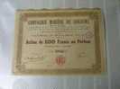 1928 ACTION & TITRE"SCRIPOHILIE"COMPAGNIE  MINIERE DE CHARENS "THEME DE LA MINE"SIEGE A LYON - Mines