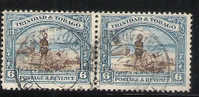 Trinidad & Tobago 1935-37 Discovery Of Lake Asphalt 6c Blk Of 2 Used - Trinidad & Tobago (...-1961)