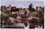 CPSM - LA ROCHE POSAY - L'Eglise Fortifiée Et Le Donjon - Coul - Ann 50 - - La Roche Posay