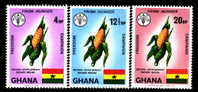 GHANA - Yvert - 406/08**  - Cote 2.50 € - Against Starve