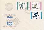 Jeux Olympiques 1964 Bulgarie  FDC   Patinage  Sur Glace, Ice Skating  Ski De Fond  Langlauf  Sci Di Fondo - Hiver 1964: Innsbruck