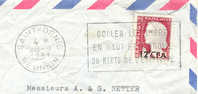 Réunion - Flamme 1961 Sur Lettre Et Decaris CFA Saint-Denis - Coller Le Timbre ... - !!! Enveloppe Froissée - Sonstige & Ohne Zuordnung