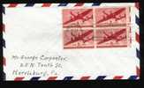 FDC AirMail 6 Cent - Jun 25, 1941 - Block Of 4 Stamps - 1941-1950