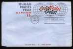 FDC Human Rights Year - AirMail 13 Cent - Dec 3, 1968 - 1961-1970