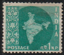 India 1957 Scott 275 Sello º Mapa De La India Map Michel 259 Yvert 71 Stamps Timbre Inde Briefmarke Indien Francobolli - Usados