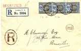 BRH006 / BRIT. HONDURAS - Einschreiben Nach Belgien 1907,Londoner R-Zettel (Brief, Cover, Letter, Lettre) - Honduras Britannico (...-1970)