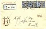 BRH006 / BRIT. HONDURAS - Einschreiben Nach Belgien 1907,Londoner R-Zettel (Brief, Cover, Letter, Lettre) - British Honduras (...-1970)