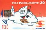 FINLAND  30 U  SNOWMAN  TELEPHONE  CARTOON  HELSINKI  GAMES SPORT 1994 ARLY CHIP READ DESCRIPTION !! - Finland