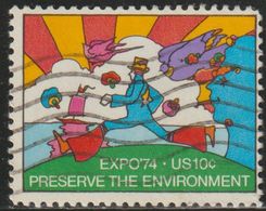 USA 1974 Scott 1527 Sello º Expo74 "Cosmic Jumper" And "Smiling Sage" Conservación Del Medio Ambiente Michel 1134 Y 1014 - Used Stamps