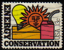 USA 1977 Scott 1723 Sello º Conservacion De La Energía Michel 1315 Yvert 1177 Estados Unidos United States Stamps Timbre - Oblitérés