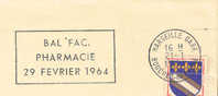 1964 France 13 Marseille   Pharmacie  Pharmacy  Farmacia   Sur Lettre éntiere - Pharmacy