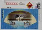 Poyanghu Lake Wetland Crane Bird,China 2008 Ecological Xingzi Landscape Advertising Pre-stamped Card - Grues Et Gruiformes